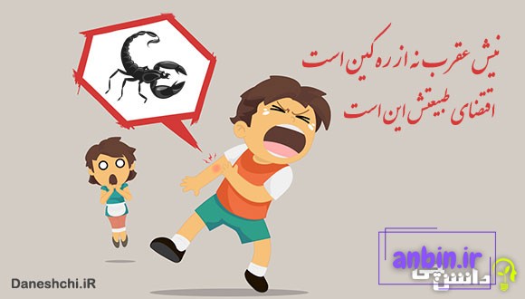 معنی نیش عقرب نه از ره کین است