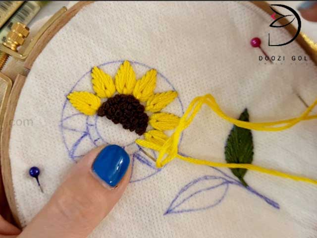 آموزش گلآنبین آفتاب گردان