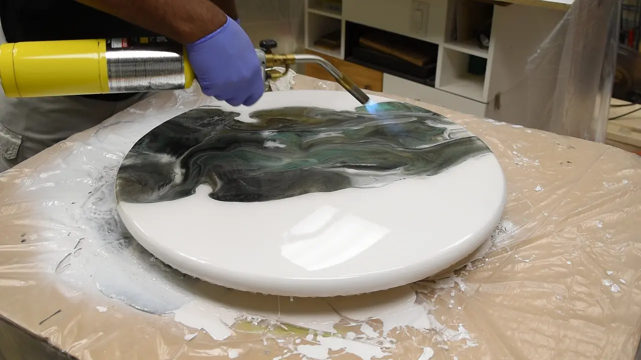 heat the table resin