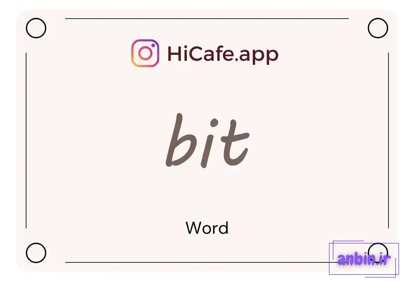 Meaning and usage of bit word