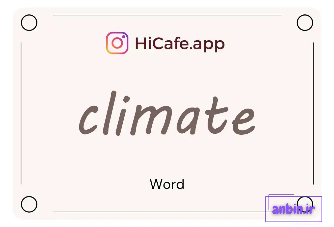 Meaning and usage of climate word