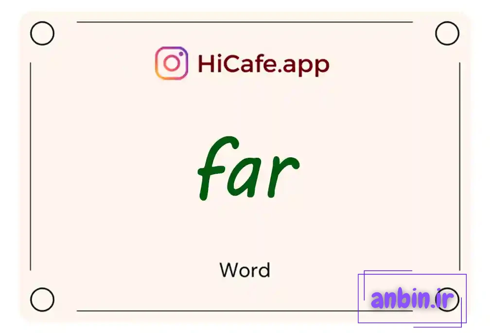 Meaning and usage of far word