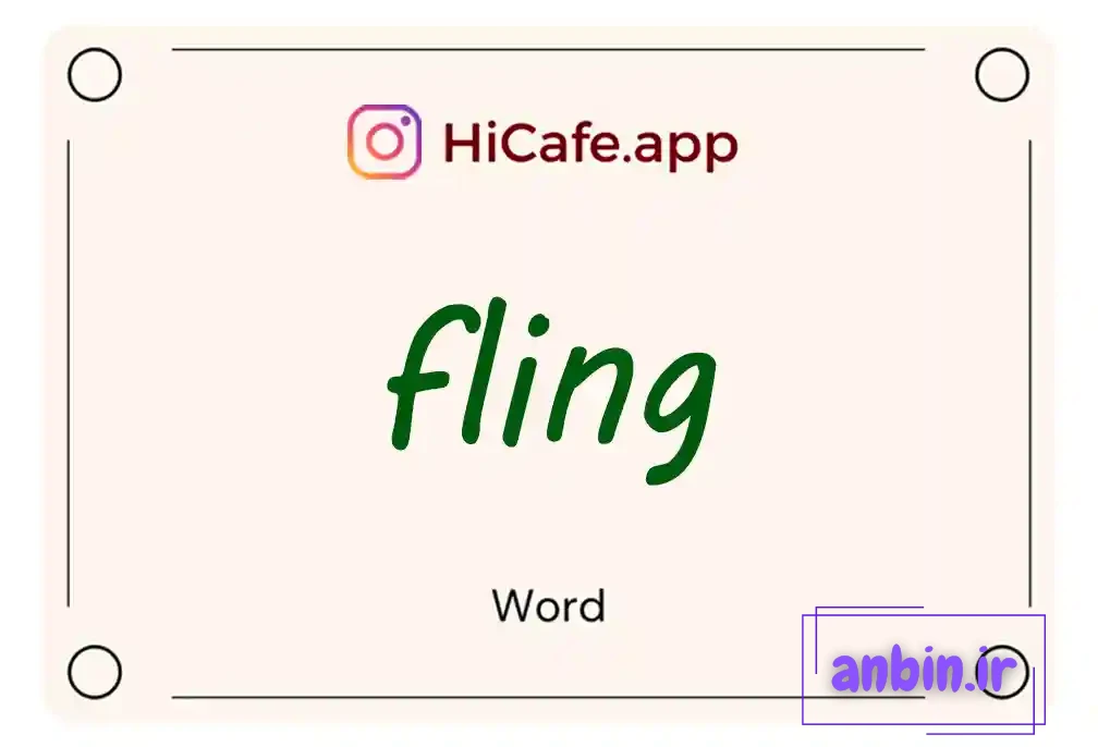 Meaning and usage of fling word