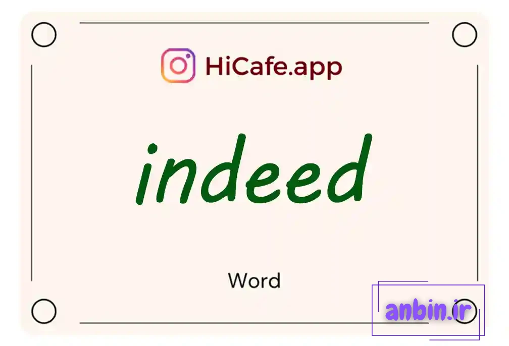 Meaning and usage of indeed word