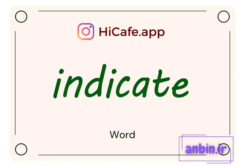 Meaning and usage of indicate word