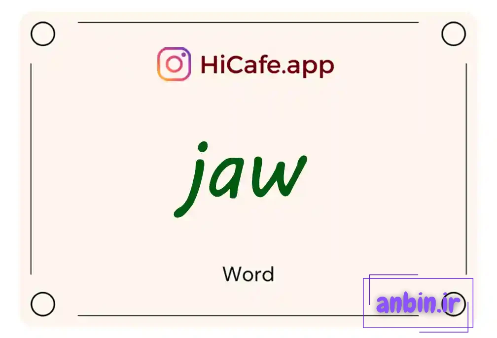 Meaning and usage of jaw word