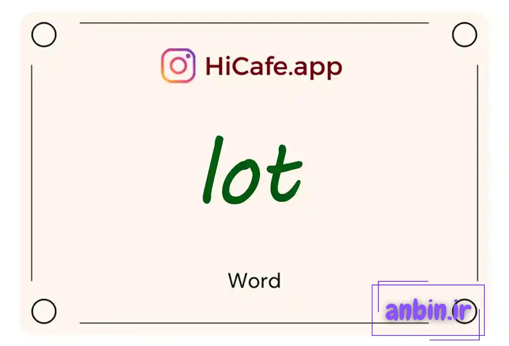 Meaning and usage of lot word