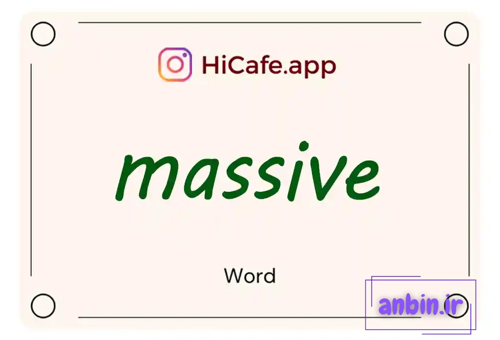 Meaning and usage of massive word