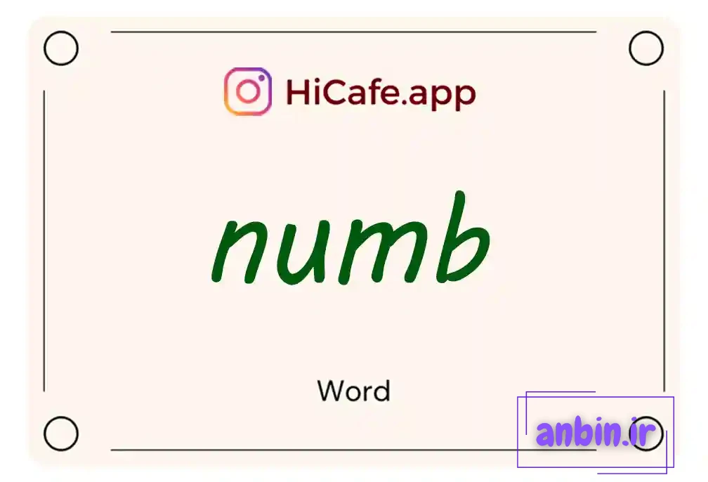 Meaning and usage of numb word