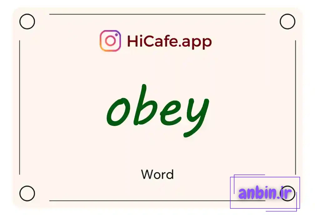 Meaning and usage of obey word