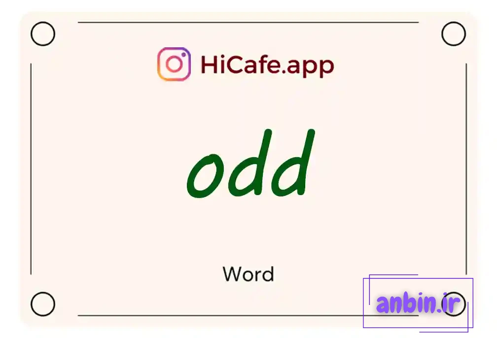 Meaning and usage of odd word