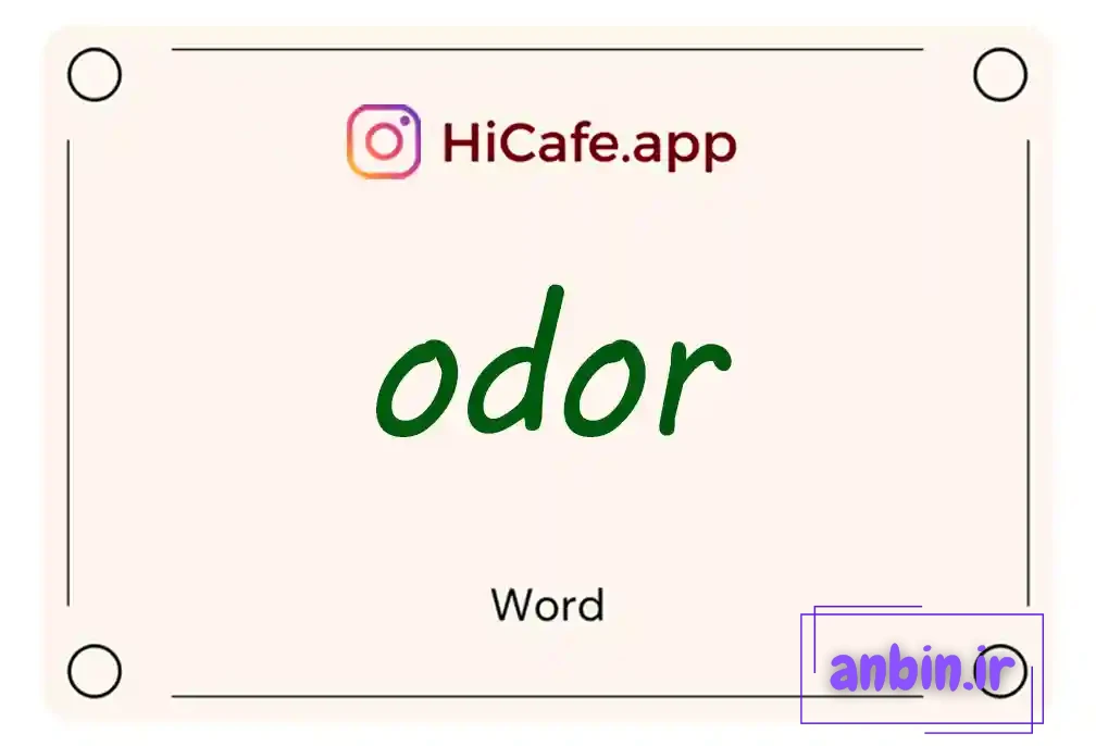 Meaning and usage of odor word