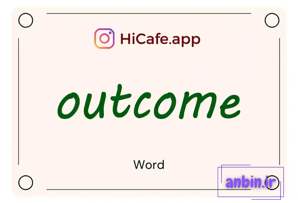 Meaning and usage of outcome word