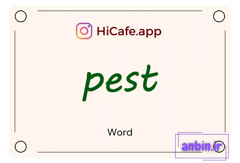 Meaning and usage of pest word