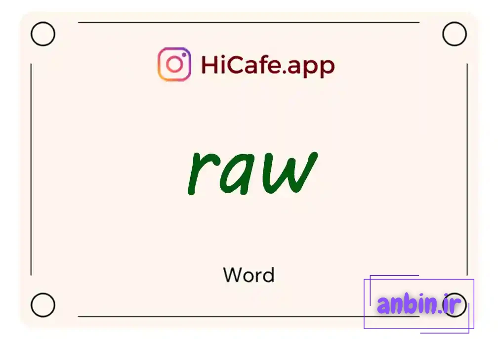 Meaning and usage of raw word