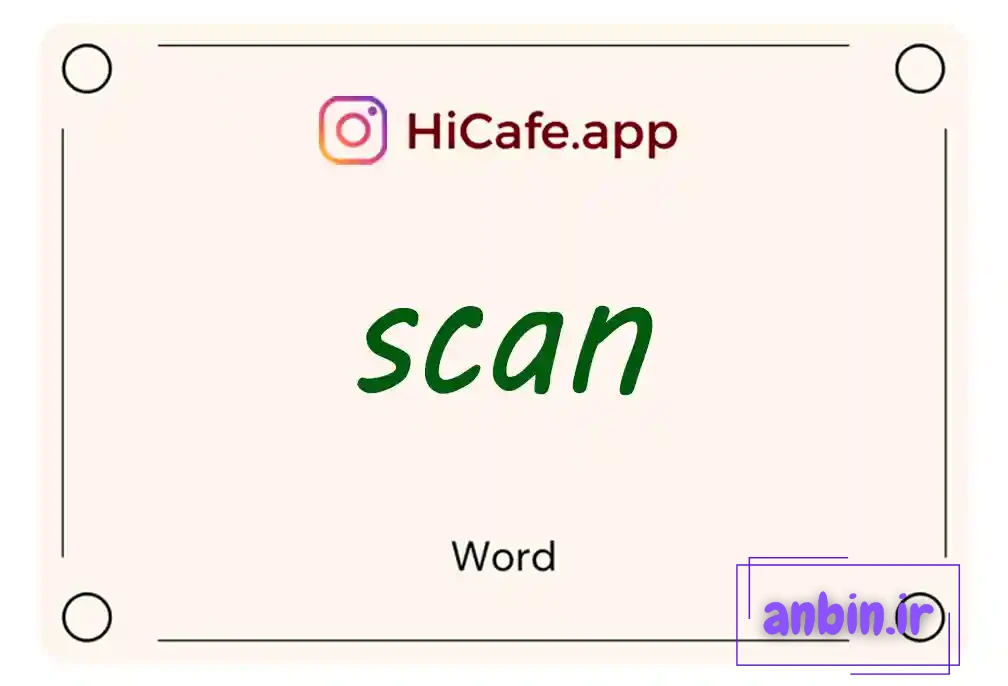 Meaning and usage of scan word
