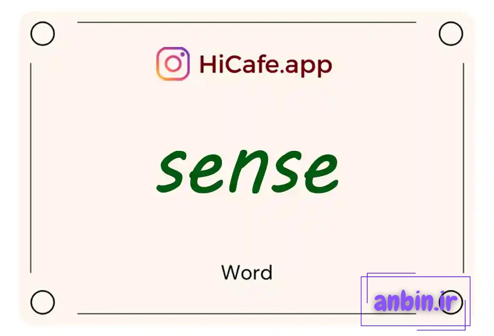 Meaning and usage of sense word