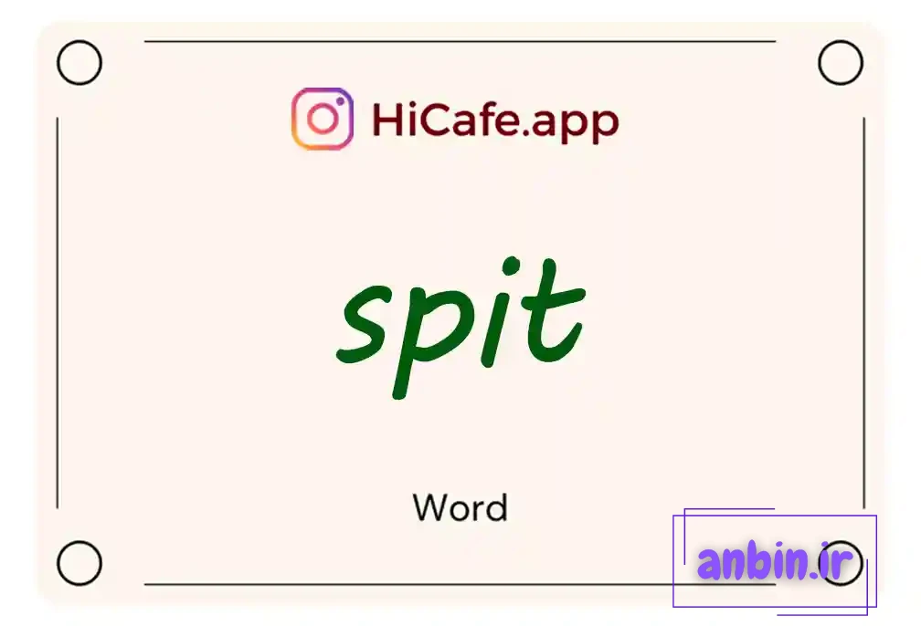 Meaning and usage of spit word
