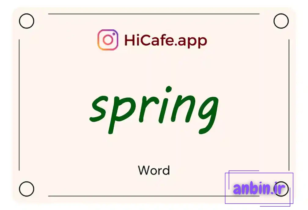 Meaning and usage of spring word