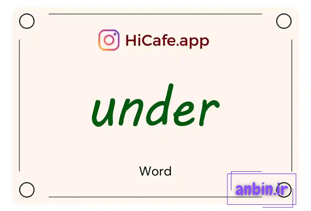 Meaning and usage of under word