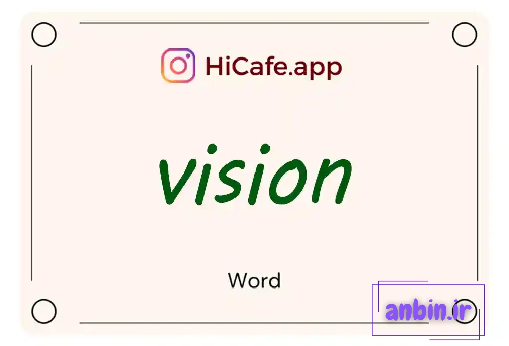 Meaning and usage of vision word
