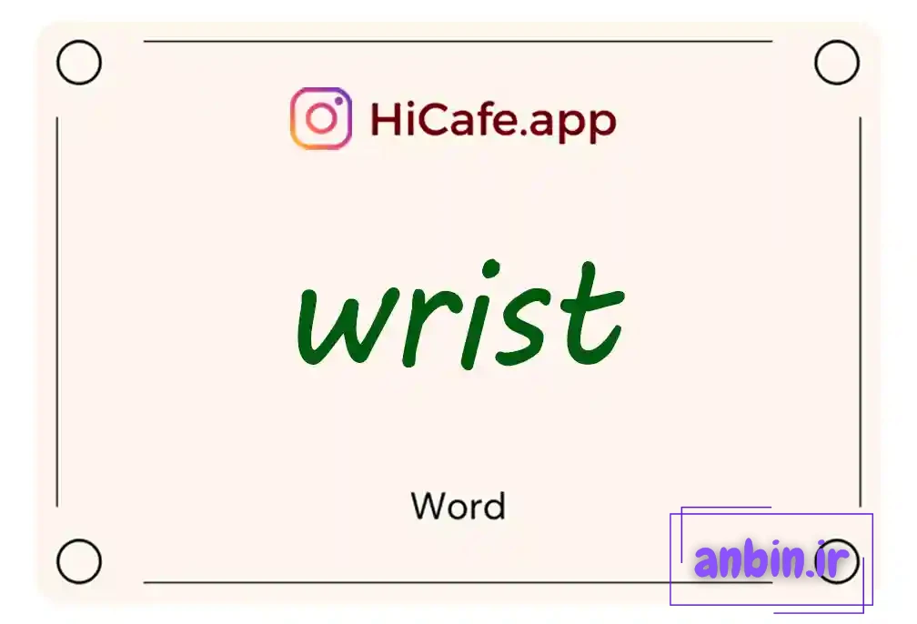 Meaning and usage of wrist word