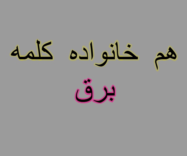 هم خانواده کلمه برق