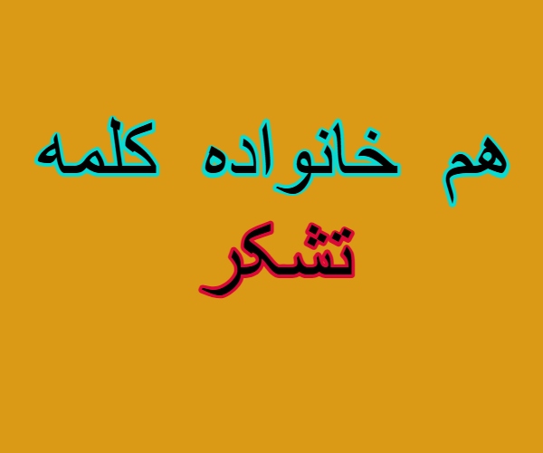 هم خانواده کلمه تشکر