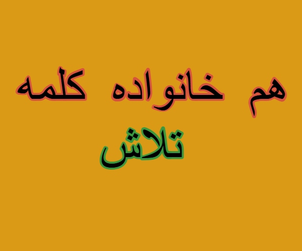 هم خانواده کلمه تلاش