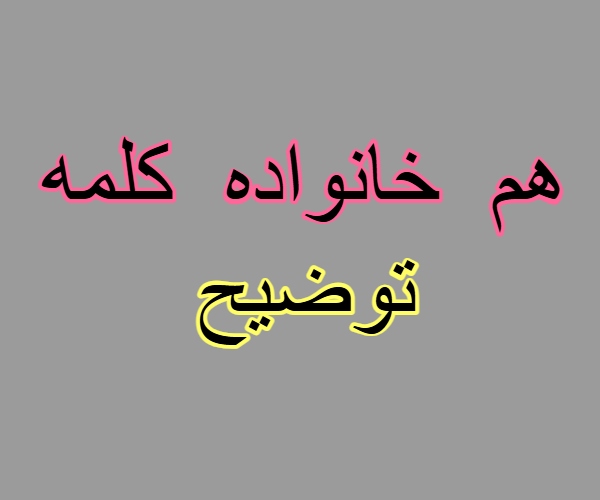 هم خانواده کلمه توضیح