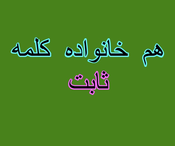 هم خانواده کلمه ثابت
