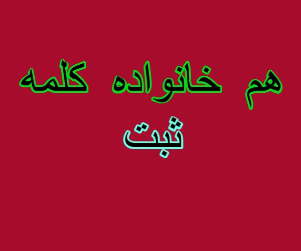 هم خانواده کلمه ثبت