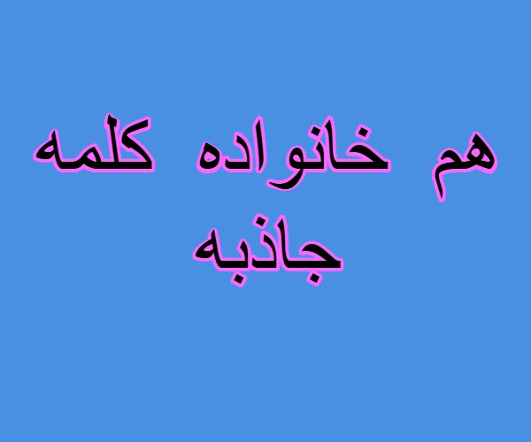 هم خانواده کلمه جاذبه