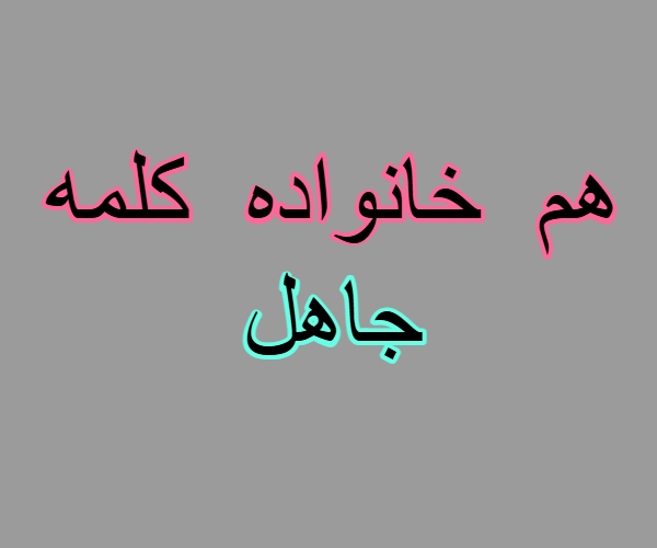 هم خانواده کلمه جاهل
