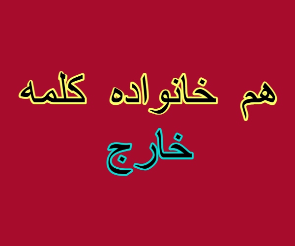 هم خانواده کلمه خارج