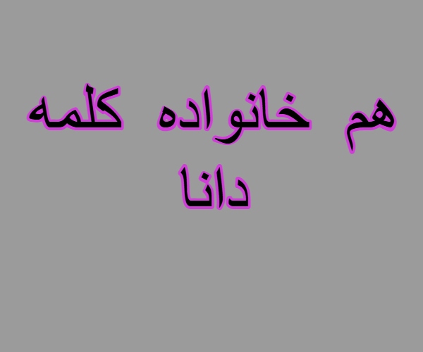 هم خانواده کلمه دانا + مترادف و معنی کلمه دانا