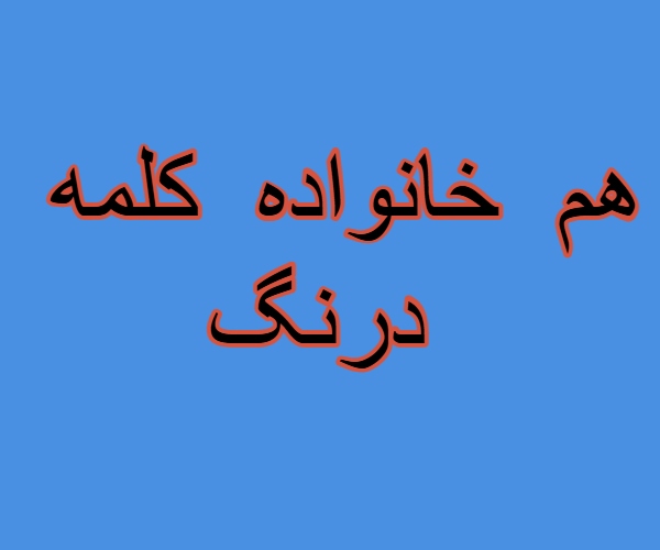 هم خانواده کلمه درنگ