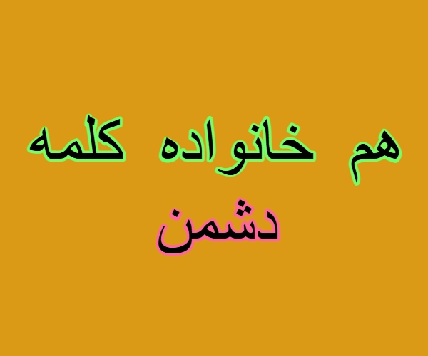 هم خانواده کلمه دشمن + معنی ، مترادف و متضاد کلمه دشمن