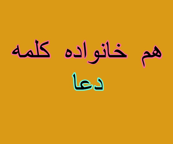 هم خانواده کلمه دعا
