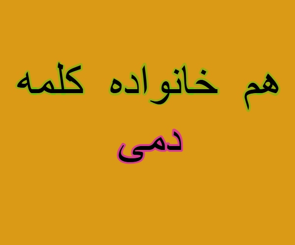 هم خانواده کلمه دمی