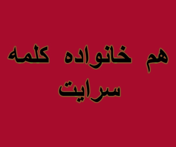 هم خانواده کلمه سرایت