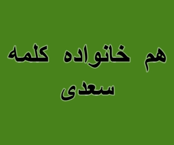 هم خانواده کلمه سعدی