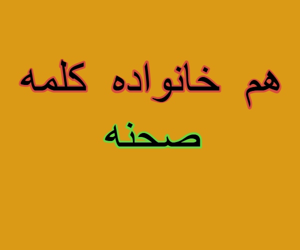 هم خانواده کلمه صحنه + مترادف و معنی کلمه صحنه
