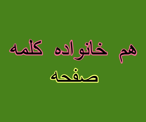 هم خانواده کلمه صفحه + مترادف و معنی کلمه صفحه