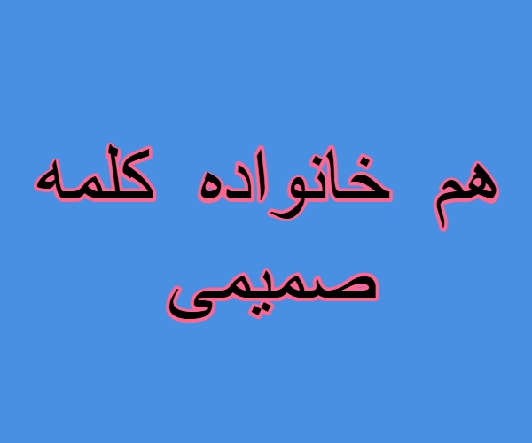 هم خانواده کلمه صمیمی