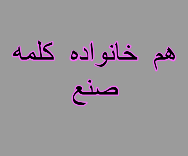 هم خانواده کلمه صنع