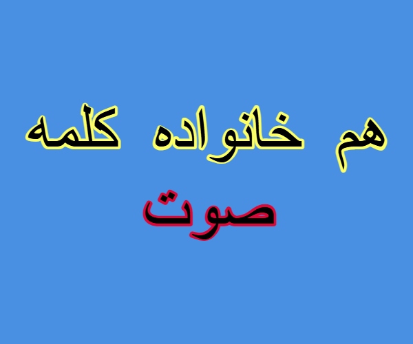 هم خانواده کلمه صوت