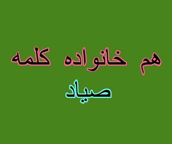هم خانواده کلمه صیاد