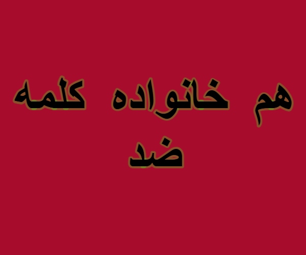 هم خانواده کلمه ضد + معنی ، مترادف و متضاد کلمه ضد