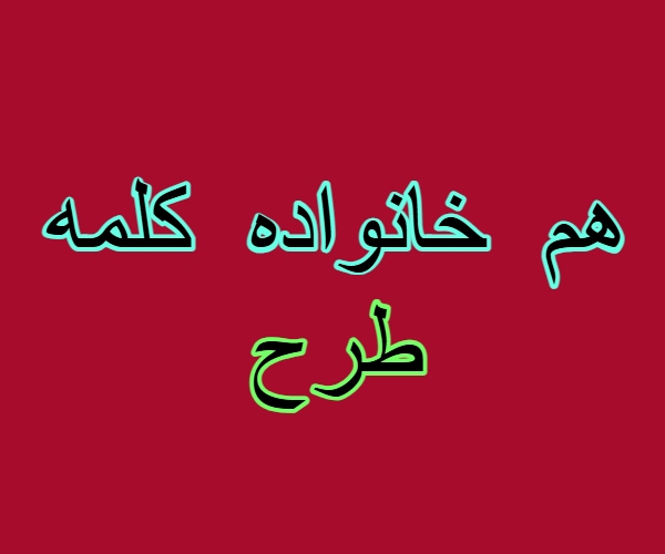 هم خانواده کلمه طرح + مترادف و معنی کلمه طرح